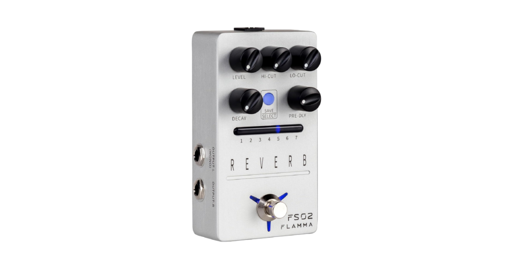 FLAMMA FS02 デジタル リバーブ ギター ペダル 7 クラシック エフェクト トレイル オン付き バッファー バイパス スライバーStereo Dig